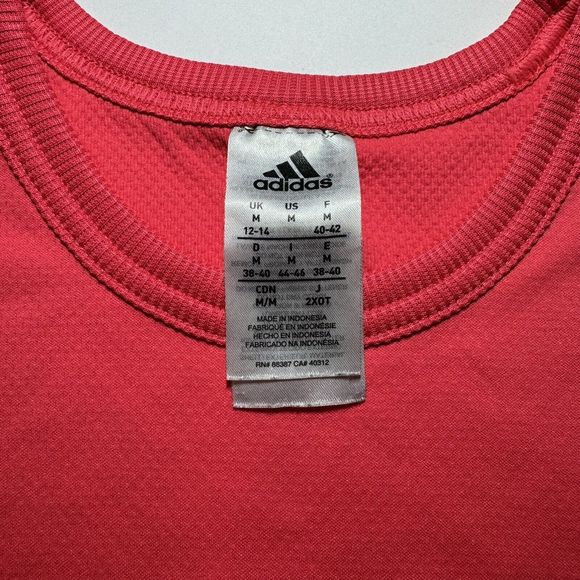 ADIDAS Womens Tank Top Activewear Pink Peach 03 Zebra print Size Medium - Picture 6 of 9